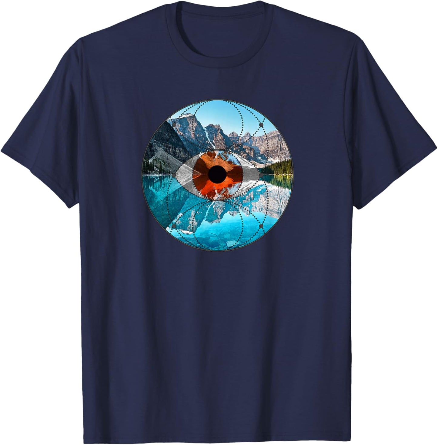 Sacred Geometry, Cosmos and Nature, Men & Women T-Shirt - T-Shirt | Navy