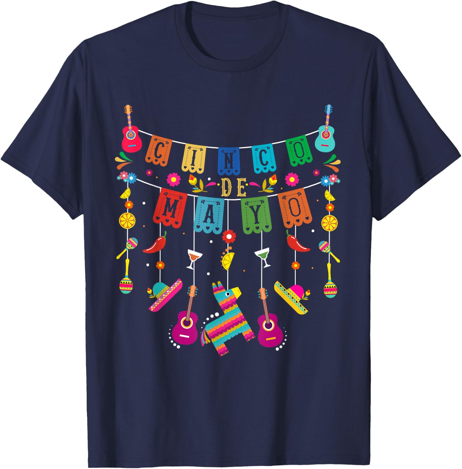 Cinco De Mayo Funny Mexican Fiesta 5 De Mayo T-Shirt - T-Shirt | Navy