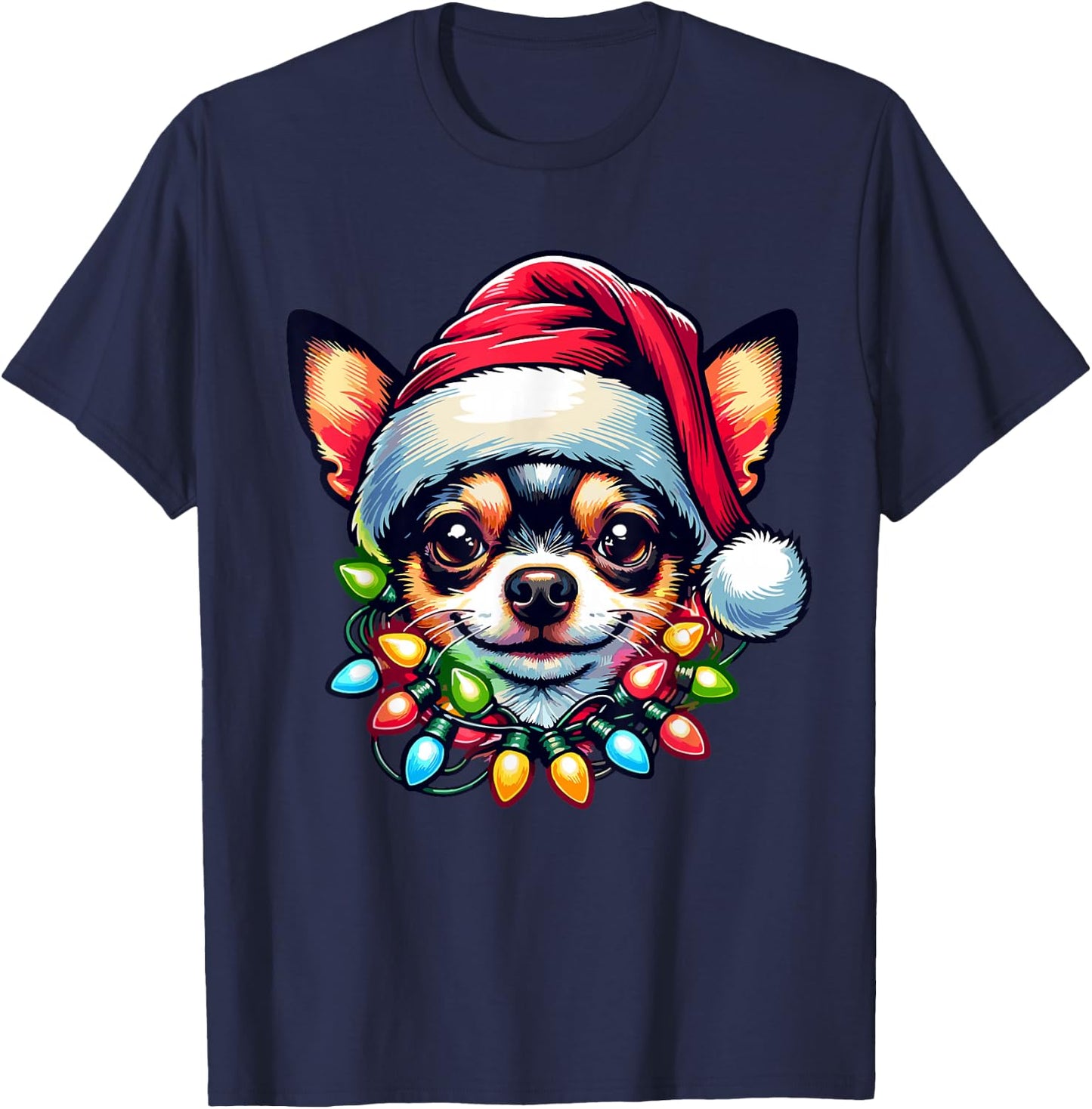 Dog Owner Xmas Men Women Favorite Chihuahua Christmas T-Shirt - T-Shirt | Navy