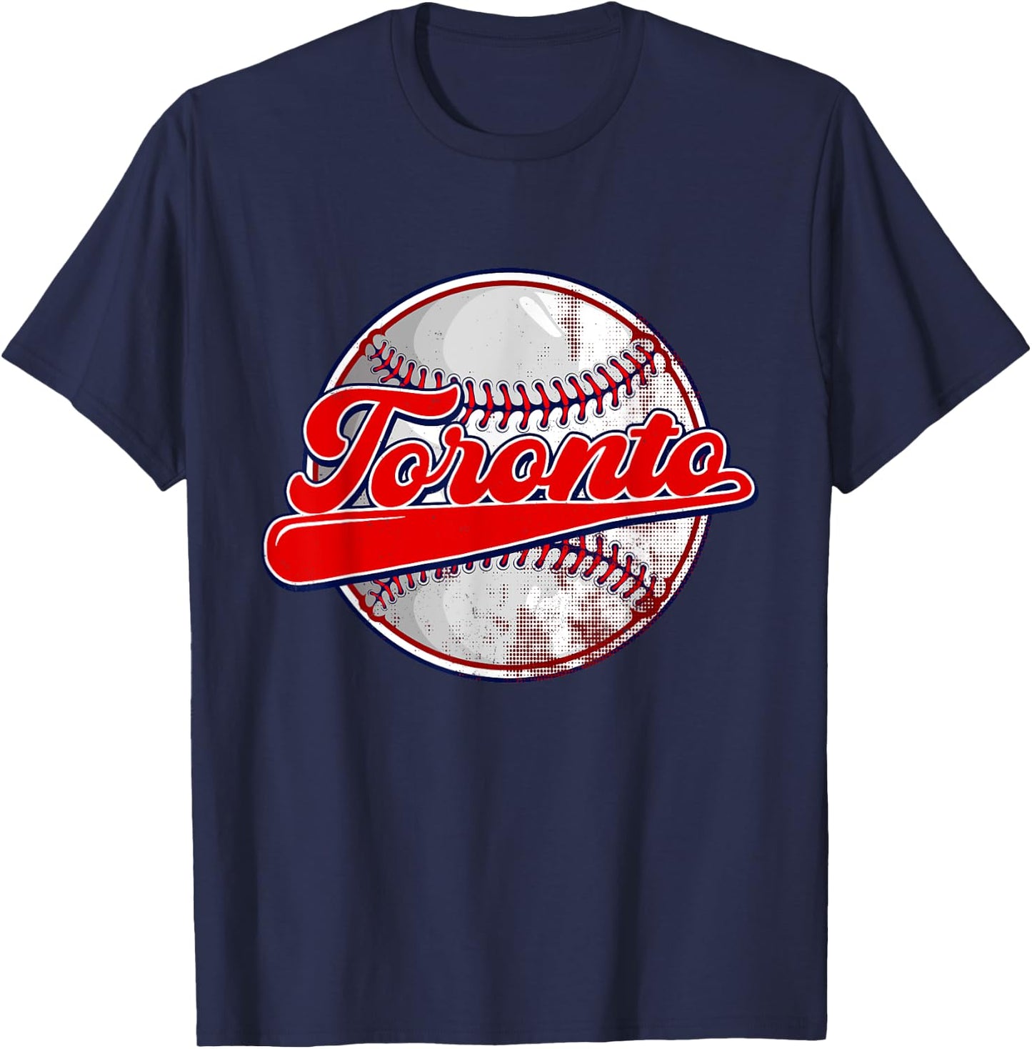 Vintage Toronto Baseball Lover Women Kids T-Shirt - T-Shirt | Navy
