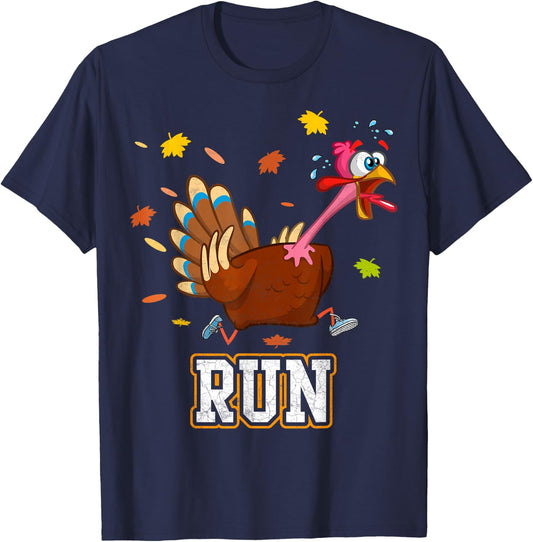 Thanksgiving Turkey Running Outfit Gear Costume Turkey Trot T-Shirt - T-Shirt | Navy