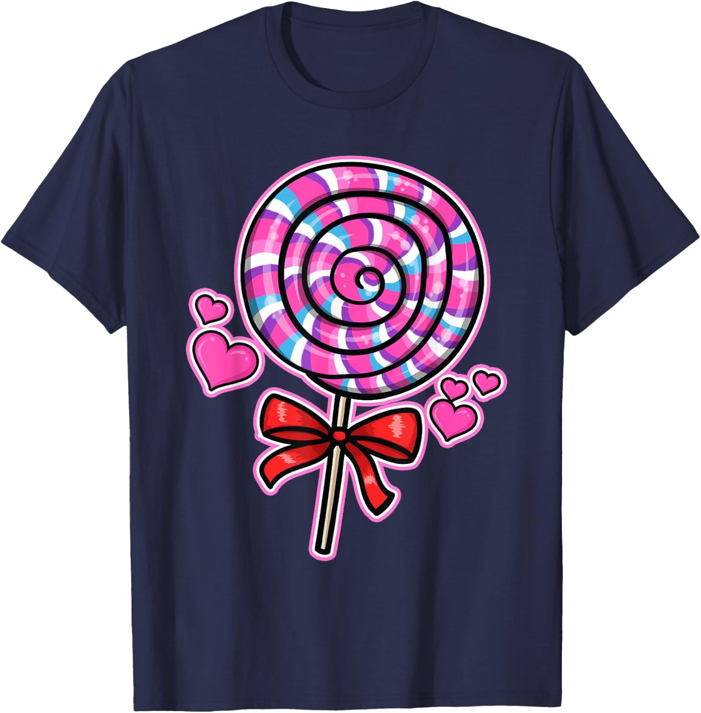 Lollipop Candy T-Shirt - T-Shirt | Navy