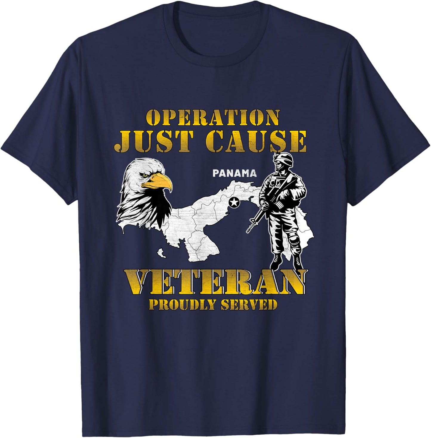 Operation Just Cause Panama Veteran Vintage Gifts T-Shirt - T-Shirt | Navy