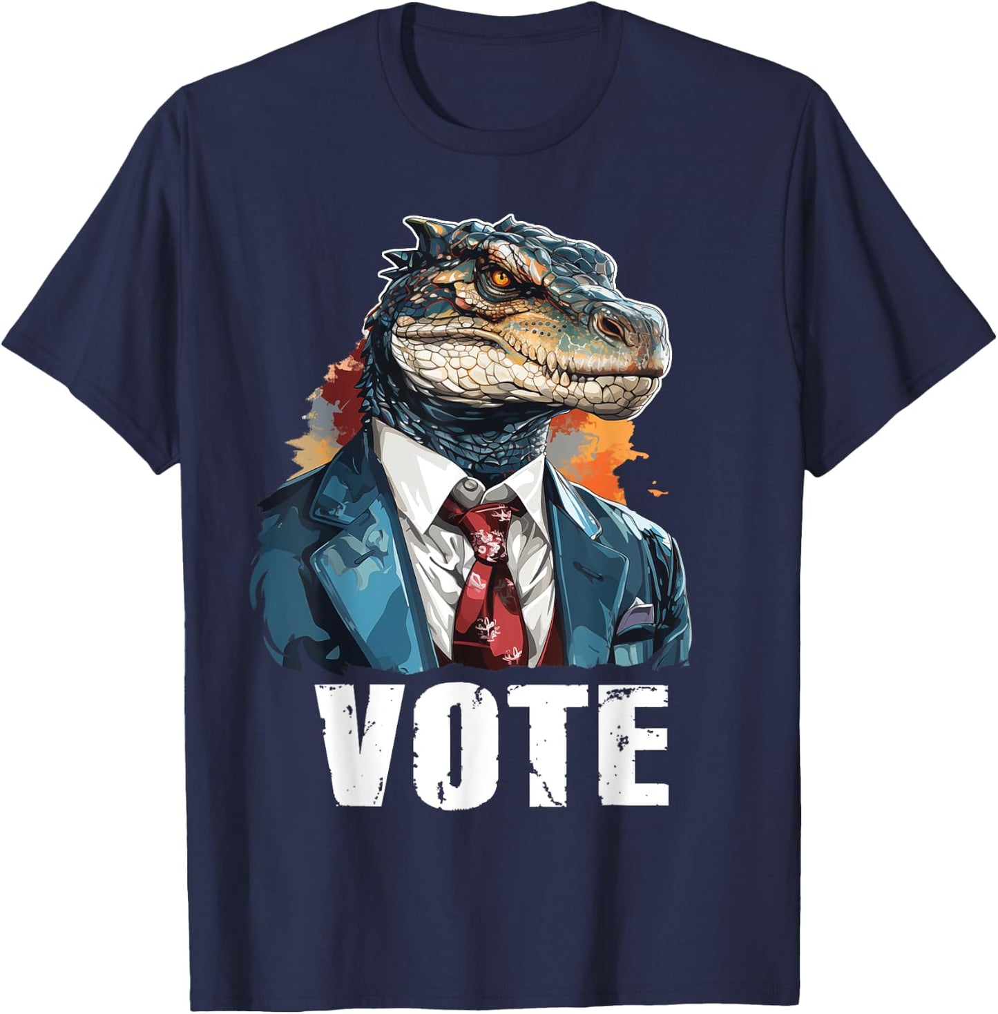 Vote - Funny Reptilian For President Election Voting Lizard T-Shirt - T-Shirt | Navy