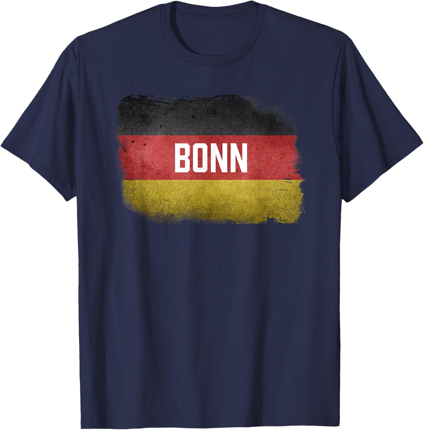 Bonn | Germany German Flag Vintage Souvenir T-Shirt - T-Shirt | Navy