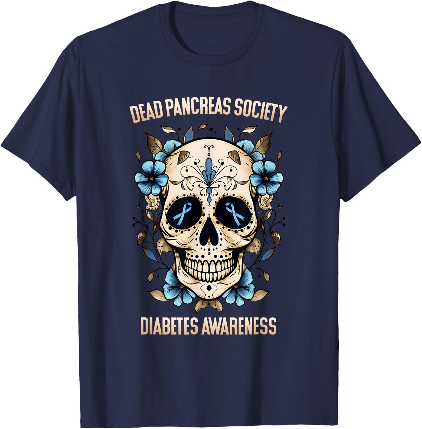 Diabetes Awareness - Dead Pancreas Society T-Shirt - T-Shirt | Navy