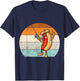Funny fishing hot dog, Retro vintage hot dog fishermen T-Shirt - T-Shirt | Navy