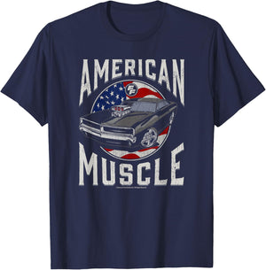 Fast & Furious Vintage American Muscle Flag Fill T-Shirt - T-Shirt | Navy