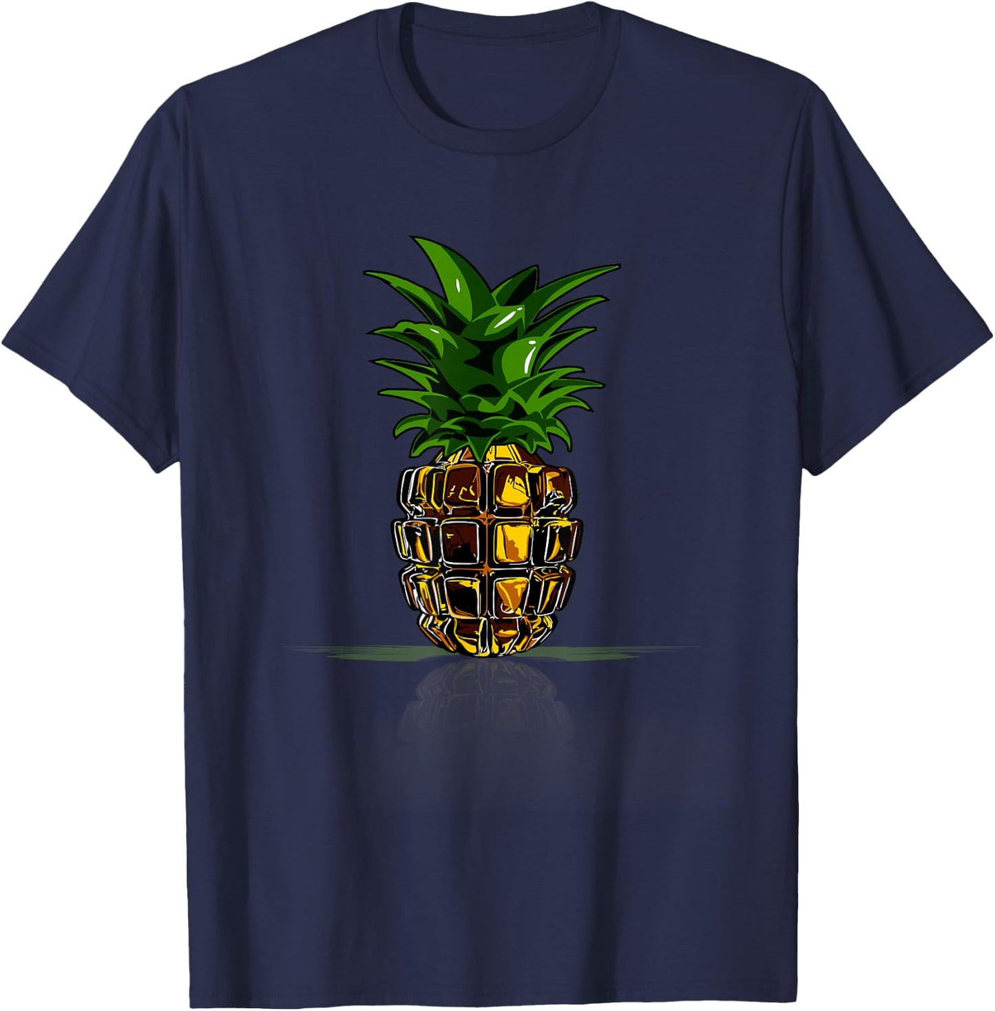 Cute Pineapple Hand Grenade Halloween Costume Military T-Shirt - T-Shirt | Navy
