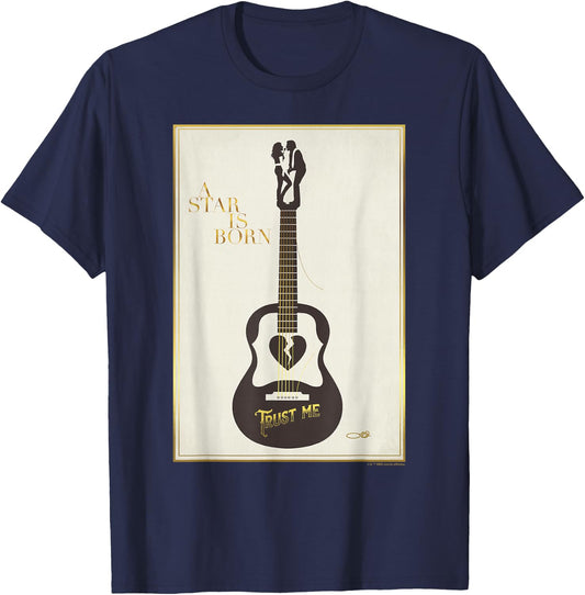 WB100 A Star Is Born Trust Me Guitar Silhouette Movie Logo T-Shirt - T-Shirt | Navy
