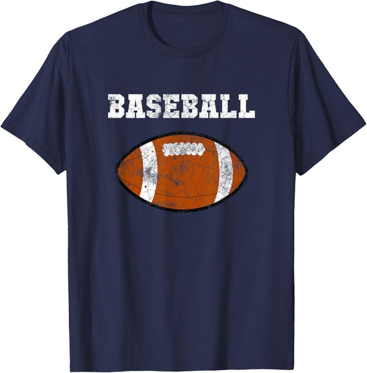 Ironic Sarcastic American football Baseball Sport souvenir T-Shirt - T-Shirt | Navy