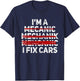 Funny I'm A Mechanic I Fix Cars Misspelled Car Mechanic T-Shirt - T-Shirt | Navy
