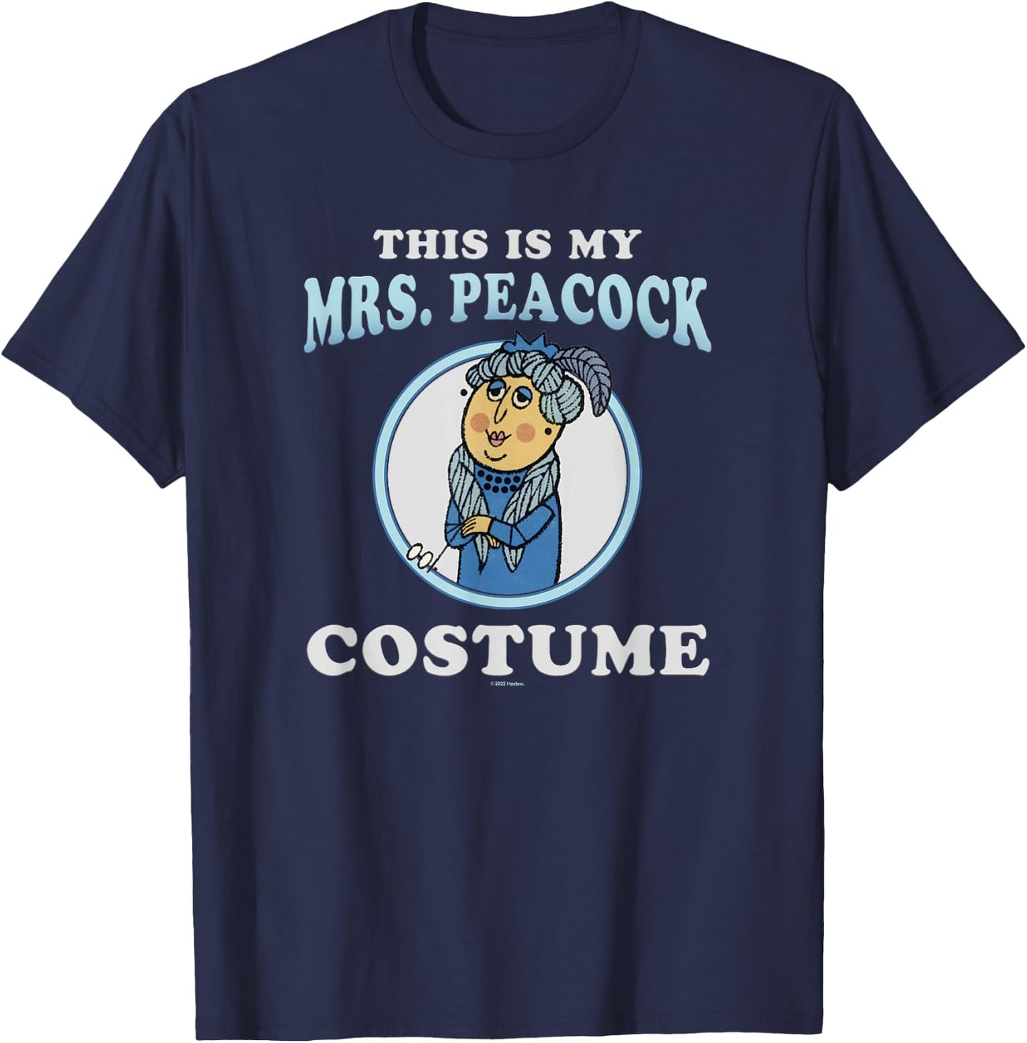 Clue This Is My Mrs. Peacock Costume T-Shirt - T-Shirt | Navy