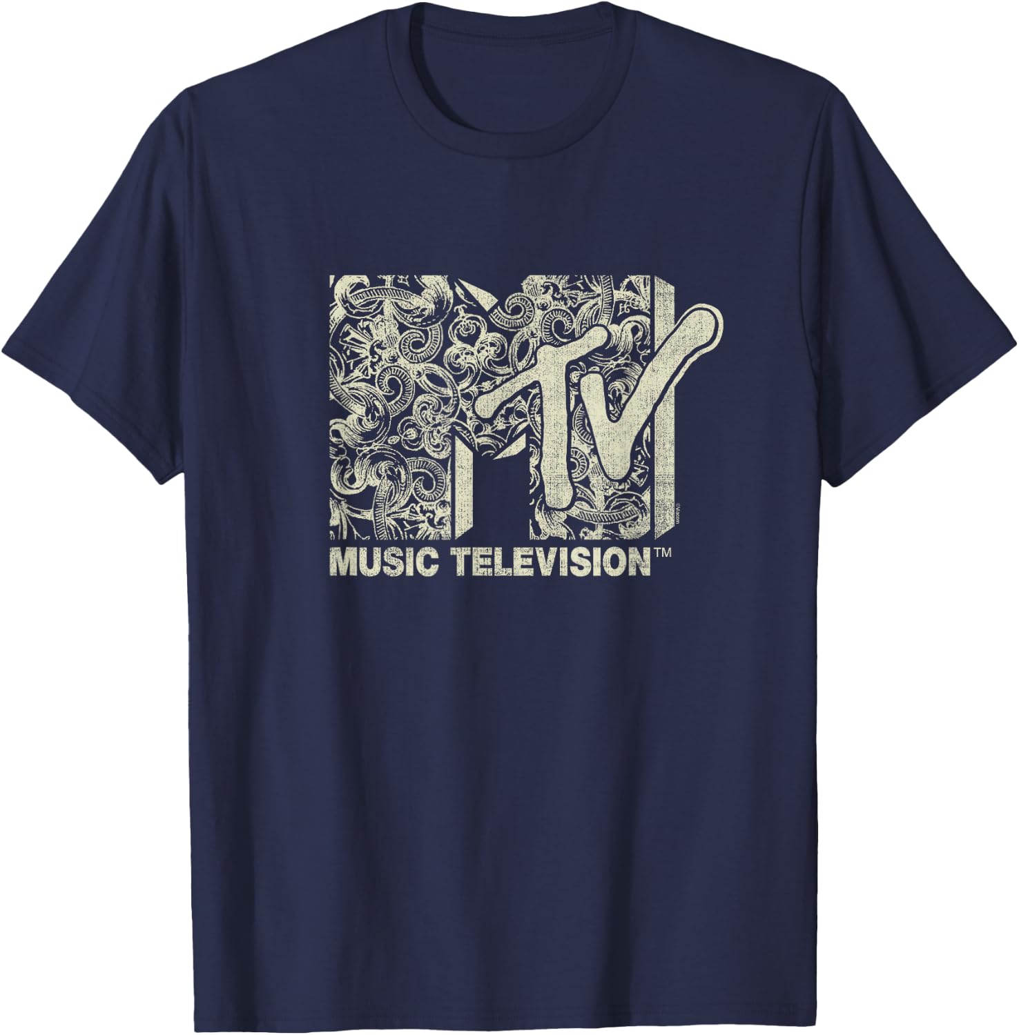 MTV - Brocade MTV logo T-Shirt - T-Shirt | Navy