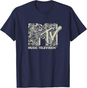 MTV - Brocade MTV logo T-Shirt - T-Shirt | Navy