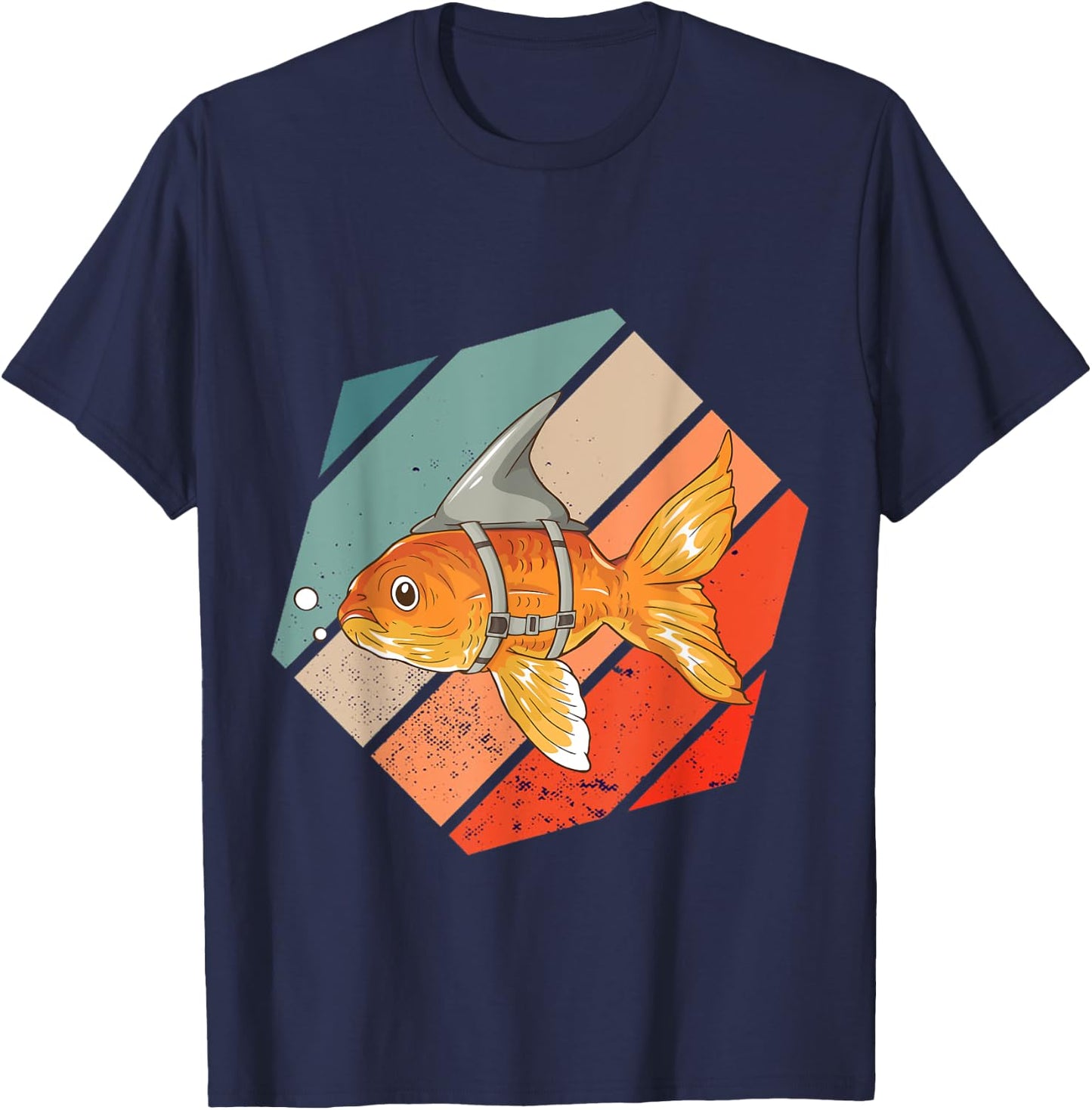 Shark Goldfish Motivational Fish Dream Big Playful Bold T-Shirt - T-Shirt | Navy
