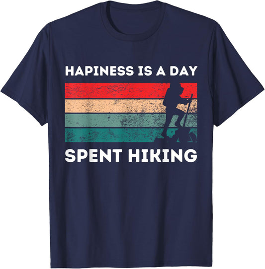 Funny hiking quote vintage, cool hiker design hiking T-Shirt - T-Shirt | Navy