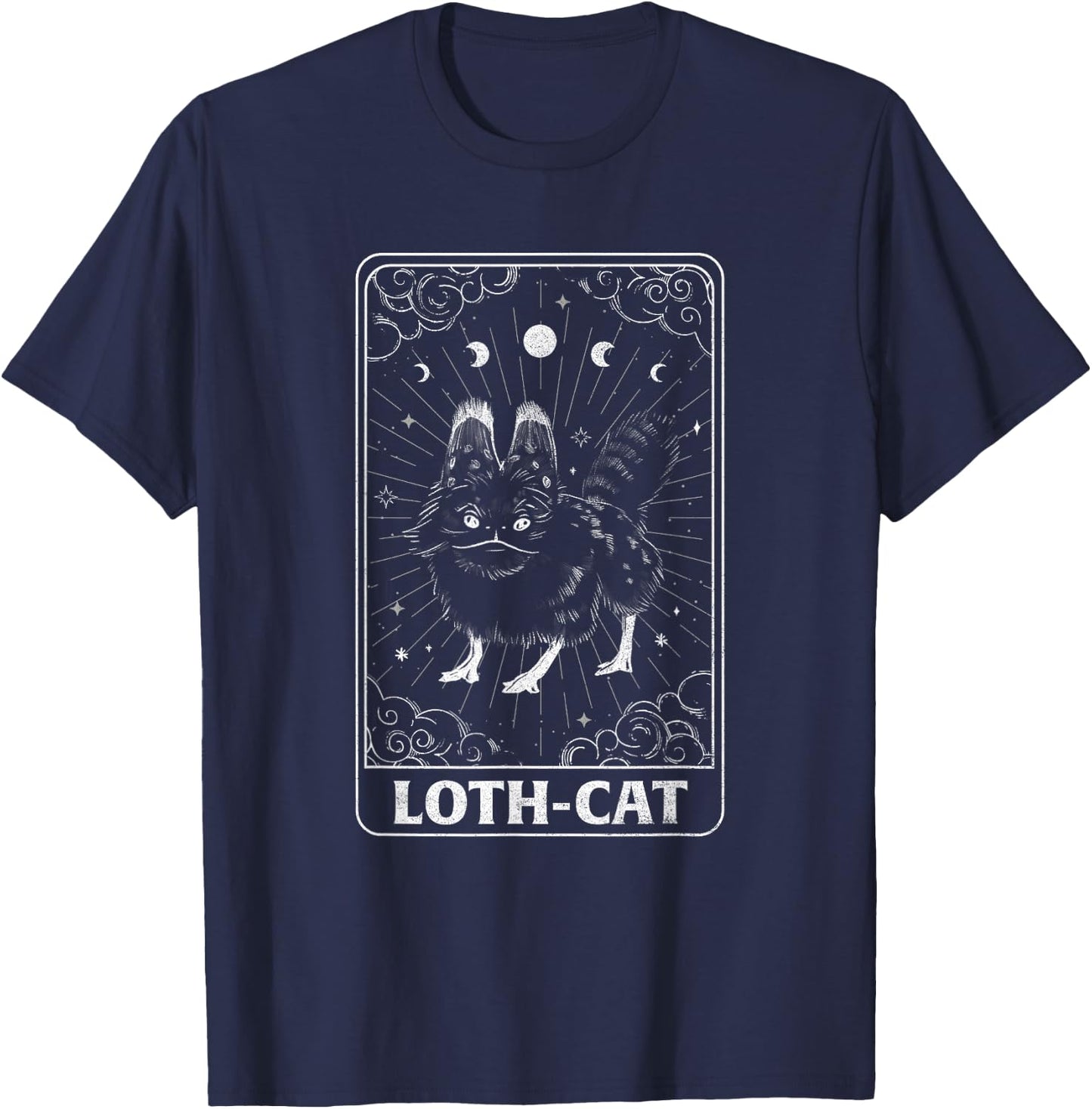 Star Wars: Ahsoka Loth-Cat Starry Celestial Tarot Card Line T-Shirt - T-Shirt | Navy