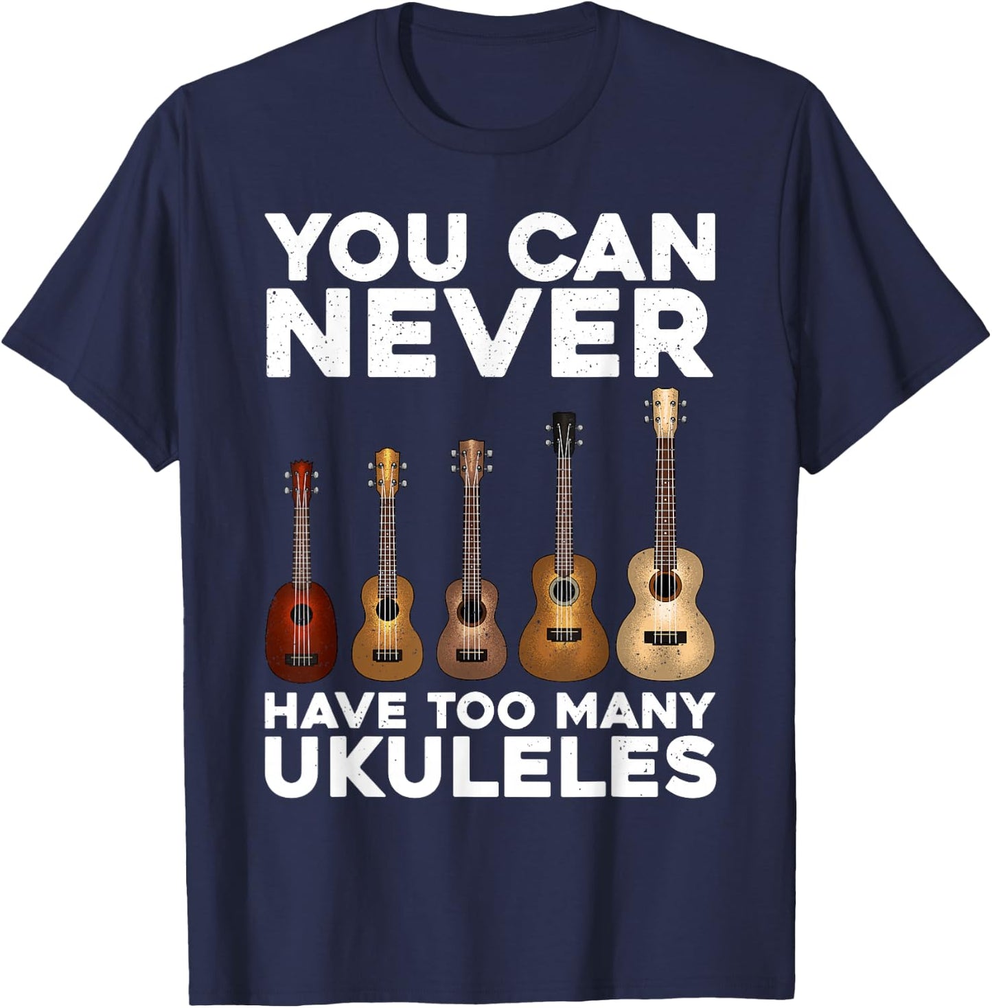 Funny Ukulele Art Women Small Guitar Ukulele Players T-Shirt - T-Shirt | Navy