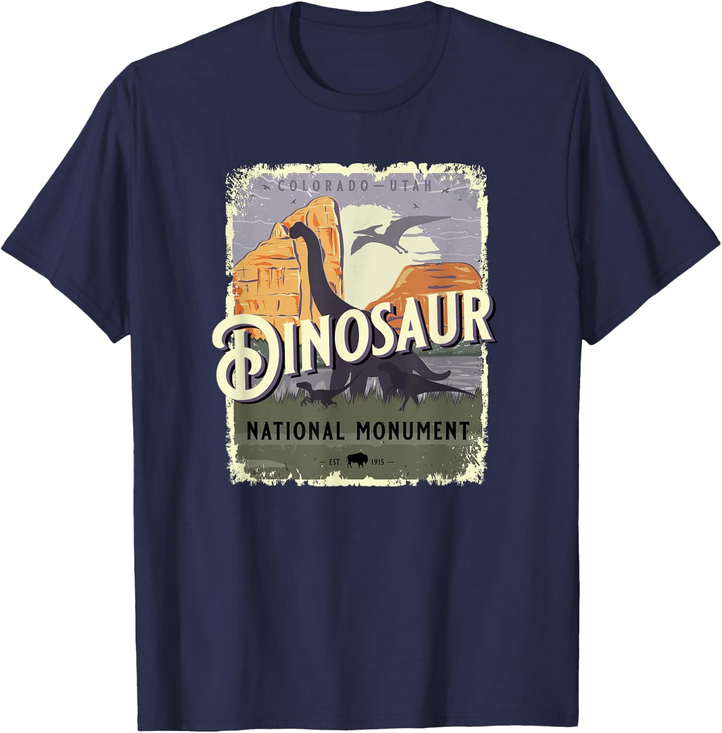 Dinosaur National Monument Colorado Utah USA Souvenir T-Shirt - T-Shirt | Navy