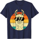 Retro Vintage Alpaca Lover - Farm Animal Zoo Farmer Breeder T-Shirt - T-Shirt | Navy