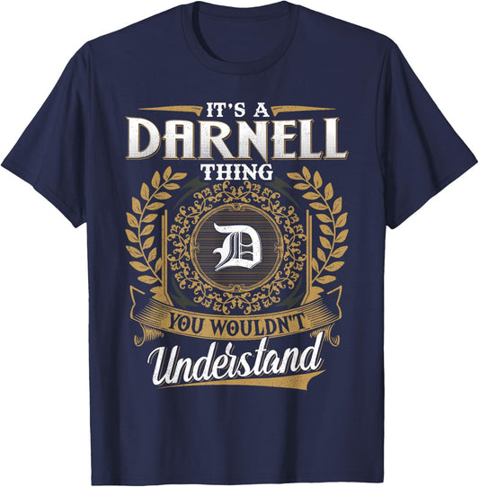 DARNELL Family - Last Name DARNELL Surname Personalized T-Shirt - T-Shirt | Navy