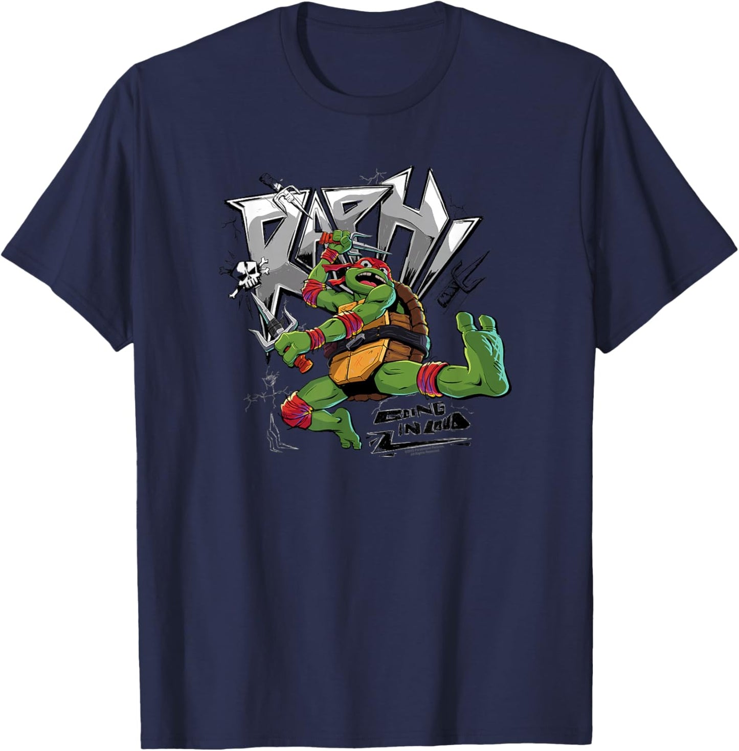 Teenage Mutant Ninja Turtles: Mutant Mayhem Raph Pose T-Shirt - T-Shirt | Navy