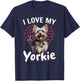 Yorkshire Terrier Dog Yorkie - I love my Yorkie T-Shirt - T-Shirt | Navy