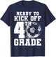 Ready To Kick Off 4th Grade First Day Of School Soccer Lover T-Shirt - T-Shirt | Navy