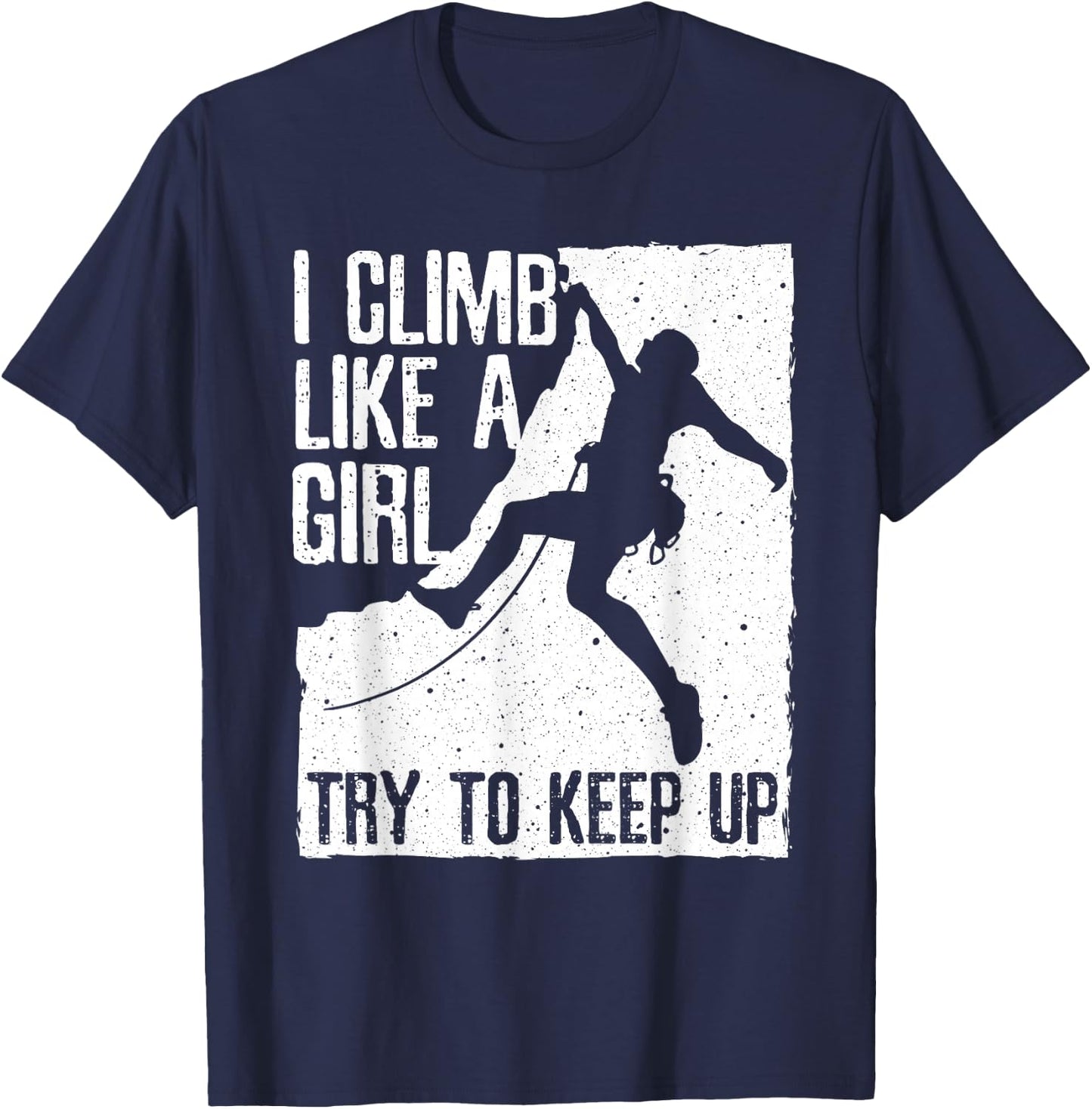 Cool Rock Climbing Design Girls Kids Climb Lovers T-Shirt - T-Shirt | Navy