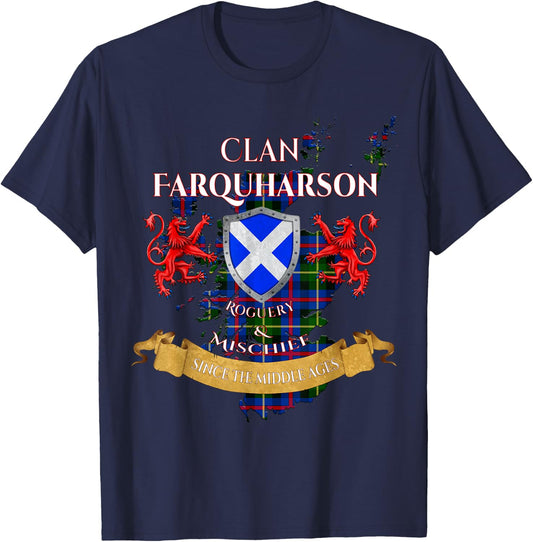 Farquharson Scottish Family Clan Middle Ages Mischief T-Shirt - T-Shirt | Navy