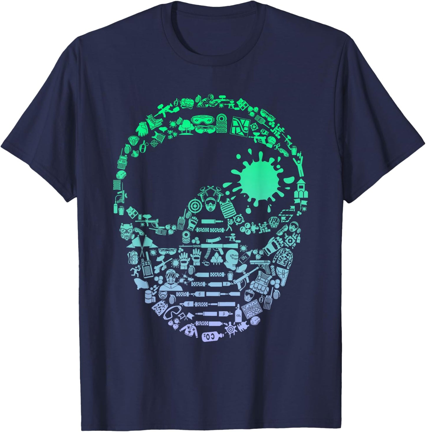 Paintball Shirt Paintball Party Gear Accessories Paintball T-Shirt - T-Shirt | Navy