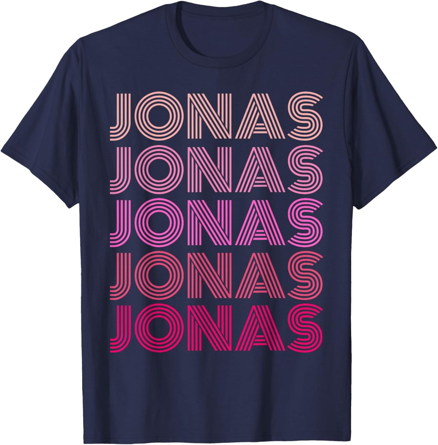 Jonas Vintage Retro Pink T-Shirt - T-Shirt | Navy