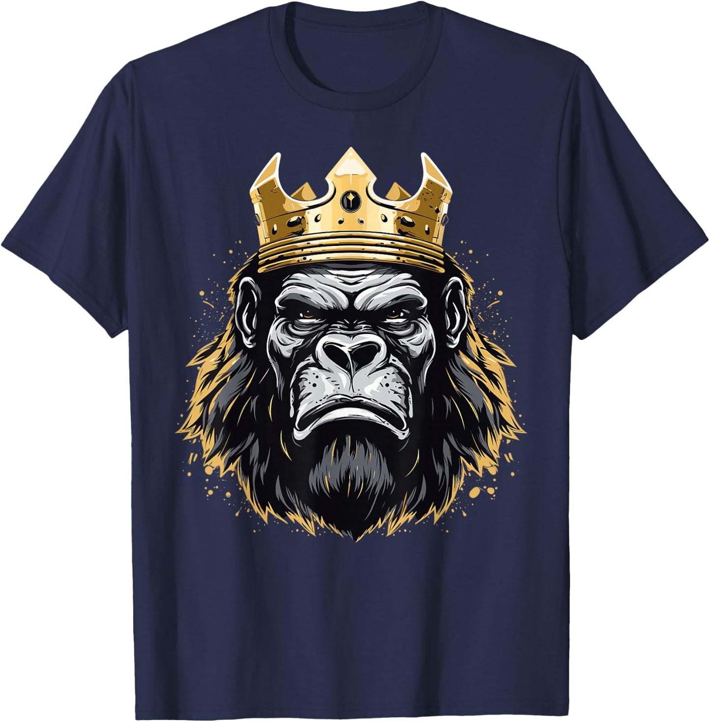 Silverback Gorilla King T-Shirt - T-Shirt | Navy