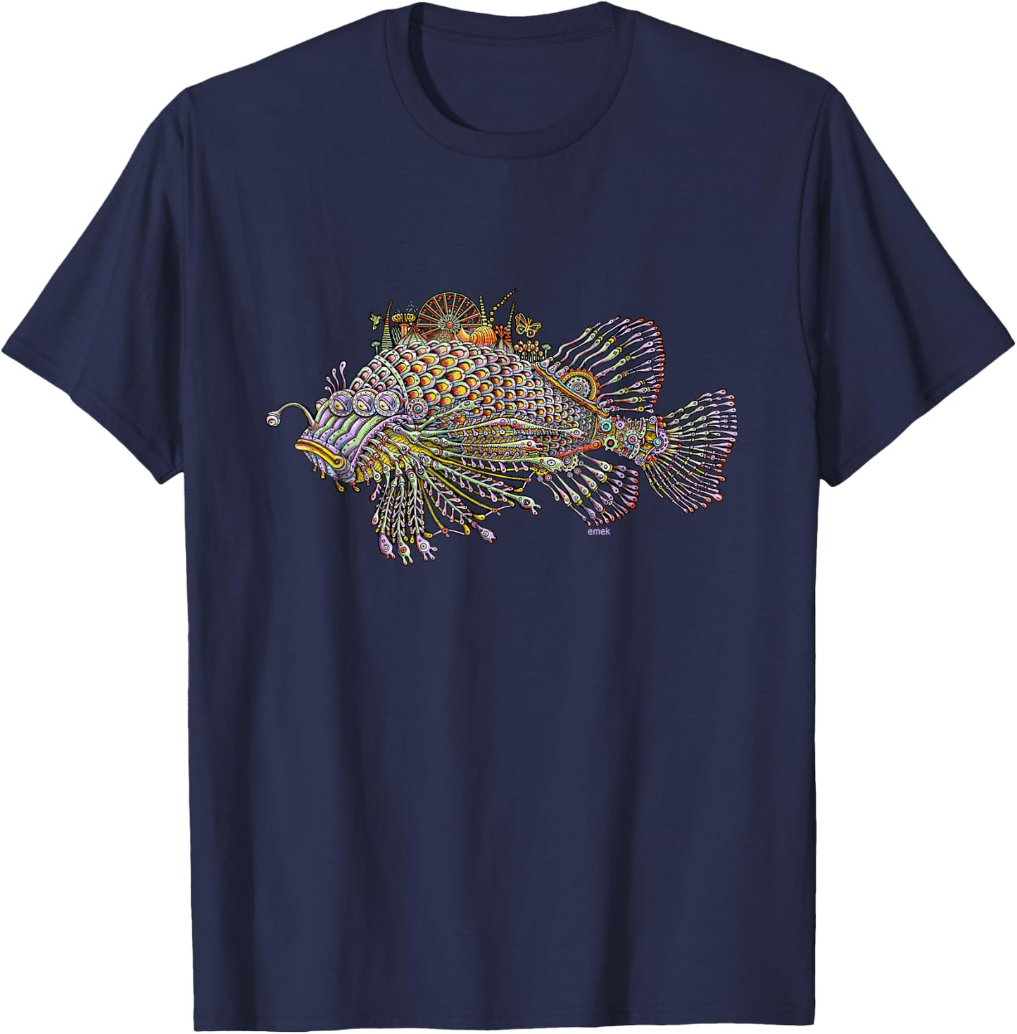 Fish - by Emek Artman T-Shirt - T-Shirt | Navy