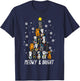 Cats Christmas Tree Meowy Bright Cute Xmas Girls Kids Women T-Shirt - T-Shirt | Navy