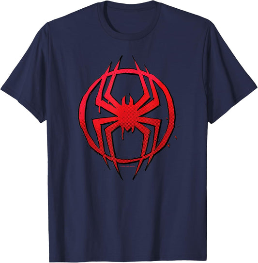 Marvel Spider-Man: Across The Spider-Verse Miles Symbol Dots T-Shirt - T-Shirt | Navy