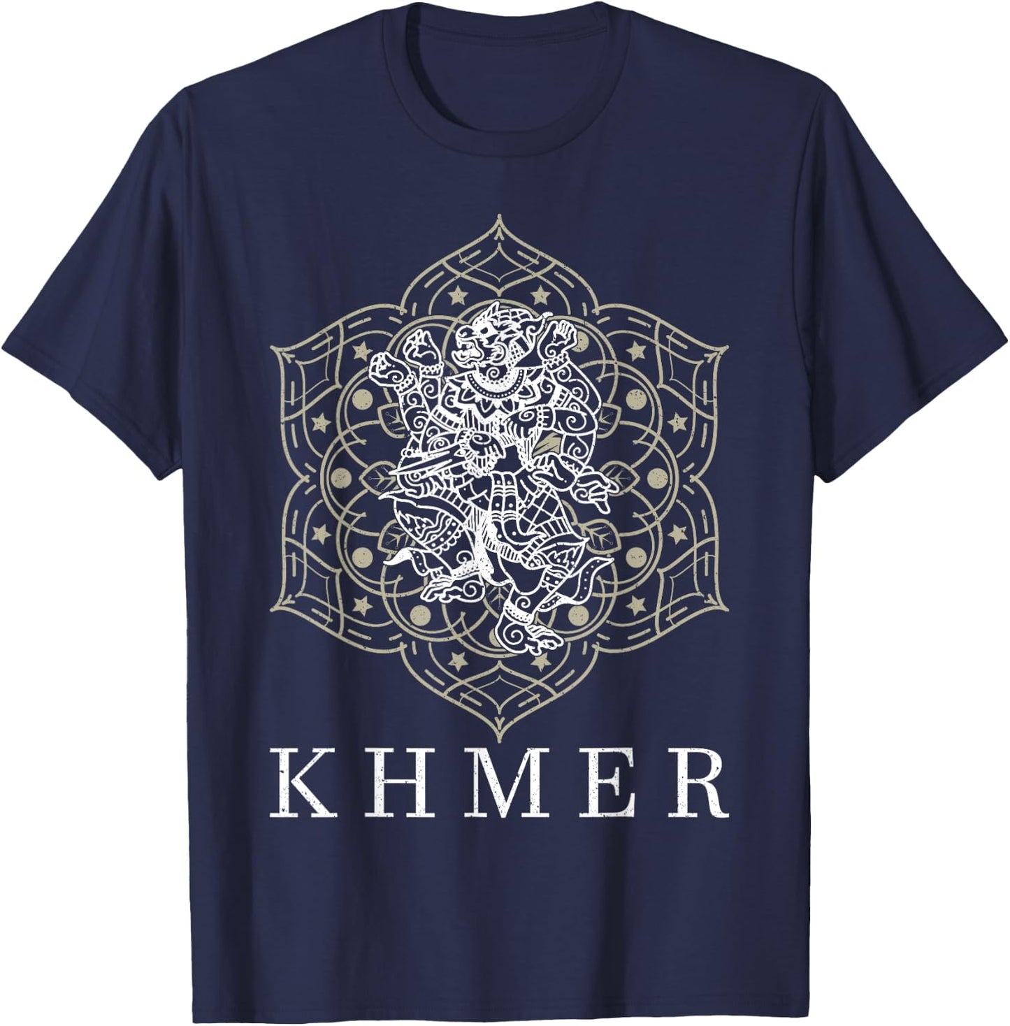 Hanuman Hindu Hinduism Khmer Cambodia Ramayana Mahabharata T-Shirt - T-Shirt | Navy