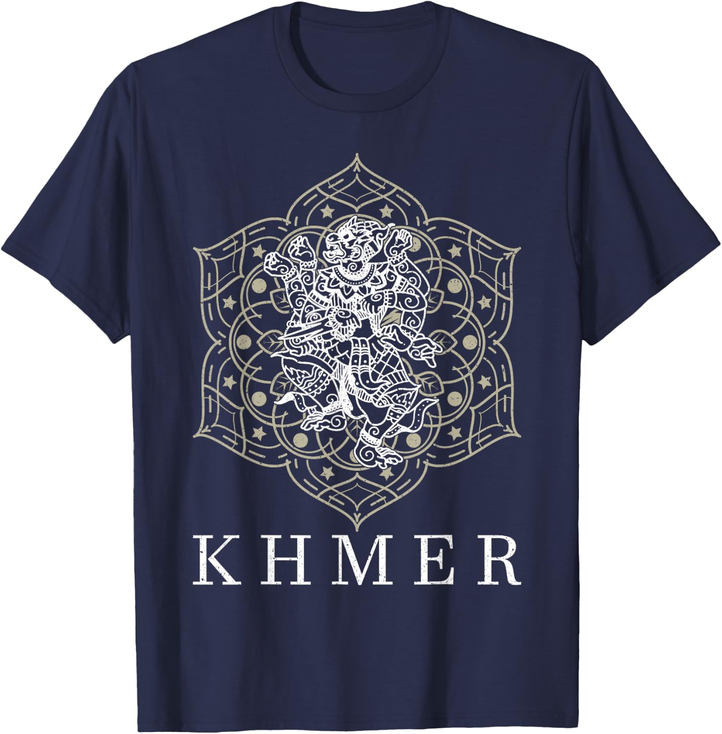 Hanuman Hindu Hinduism Khmer Cambodia Ramayana Mahabharata T-Shirt - T-Shirt | Navy