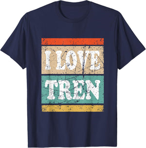 I Love Tren I Heart Tren Steroids Body Builder Funny Gym T-Shirt - T-Shirt | Navy
