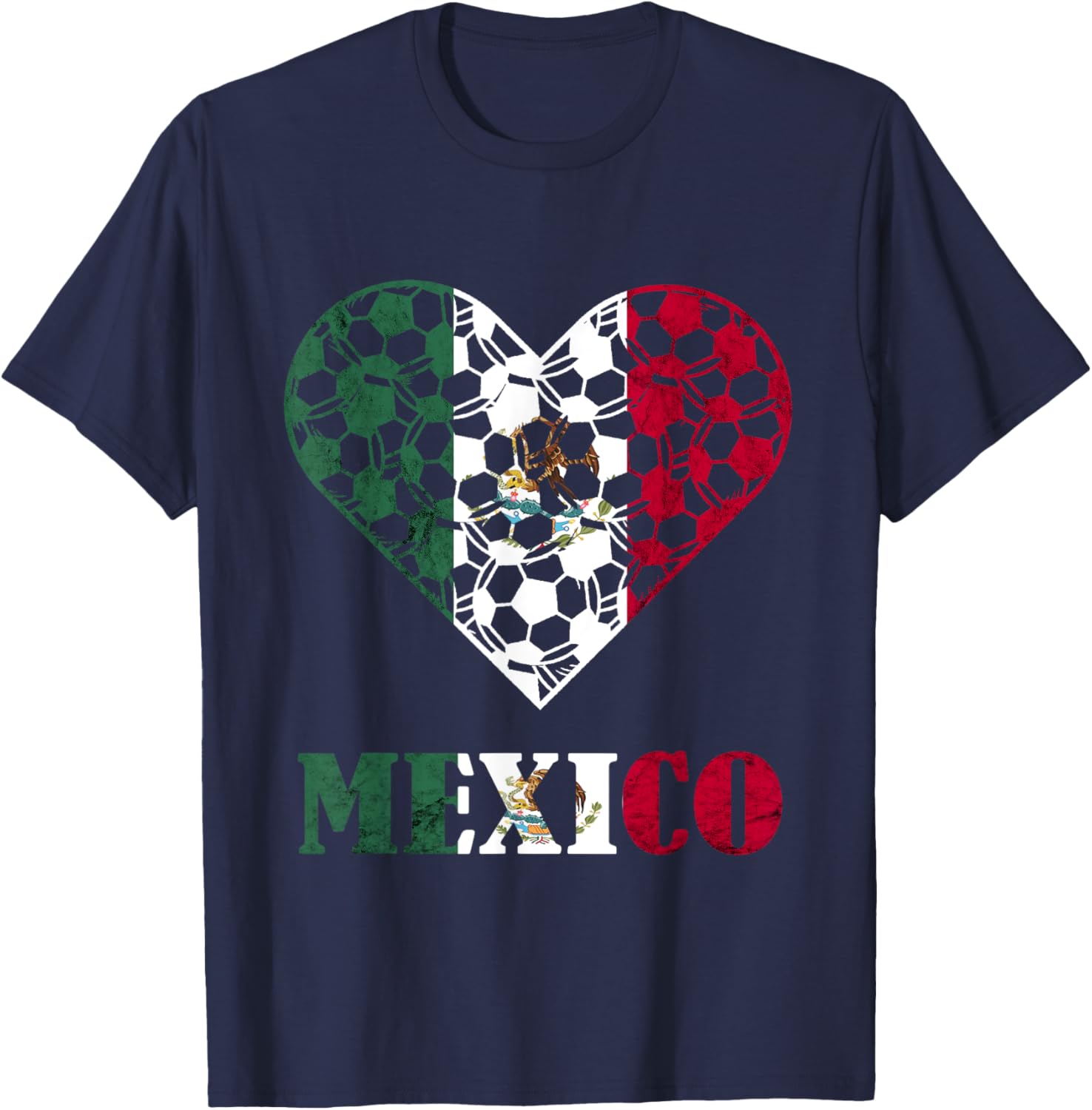 Mexico Mexican Soccer Team Mexican Pride Mexico Soccer T-Shirt - T-Shirt | Navy