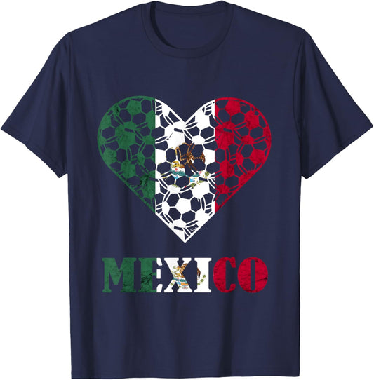 Mexico Mexican Soccer Team Mexican Pride Mexico Soccer T-Shirt - T-Shirt | Navy