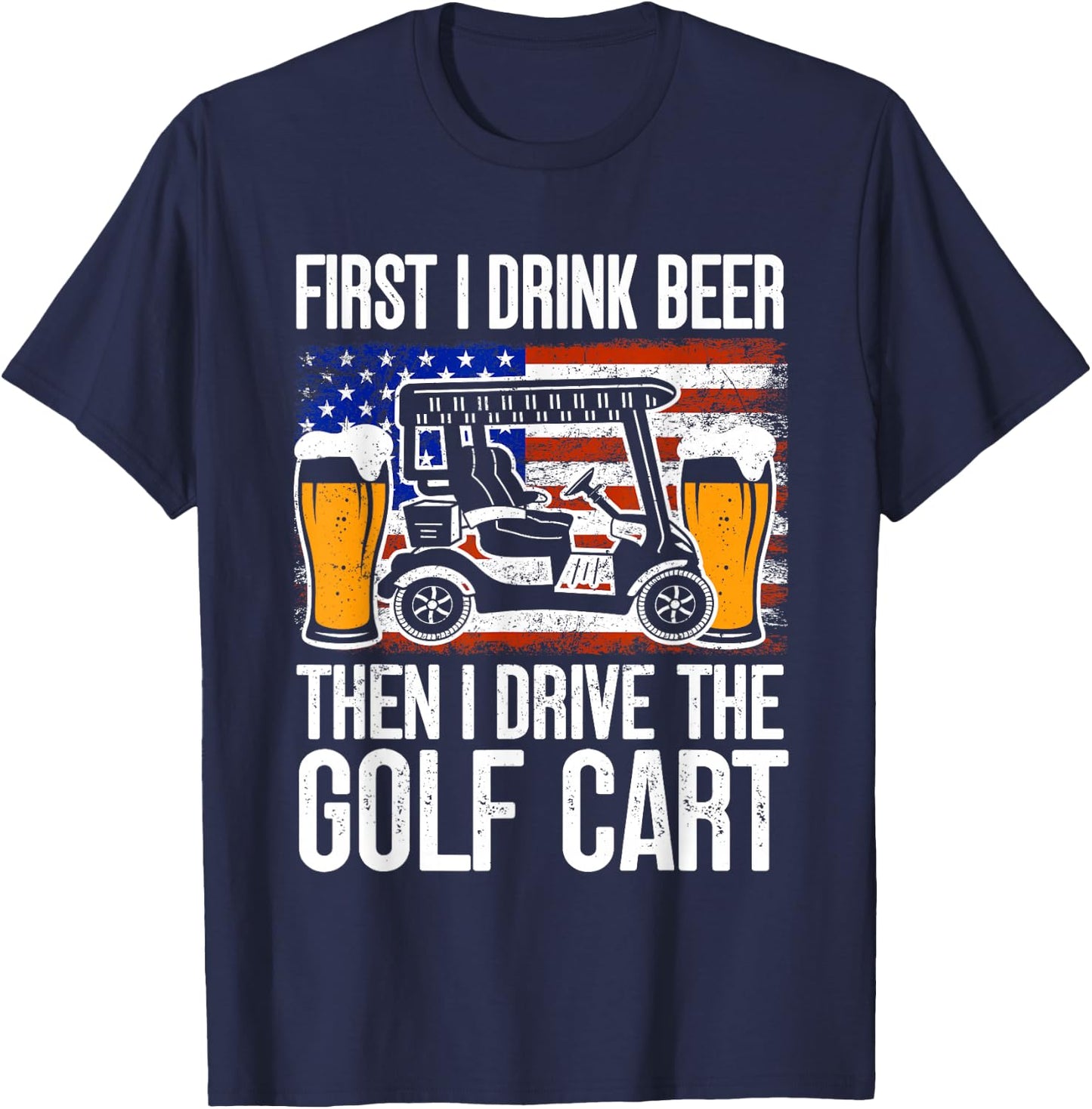 Funny Golf Cart T-Shirt - T-Shirt | Navy