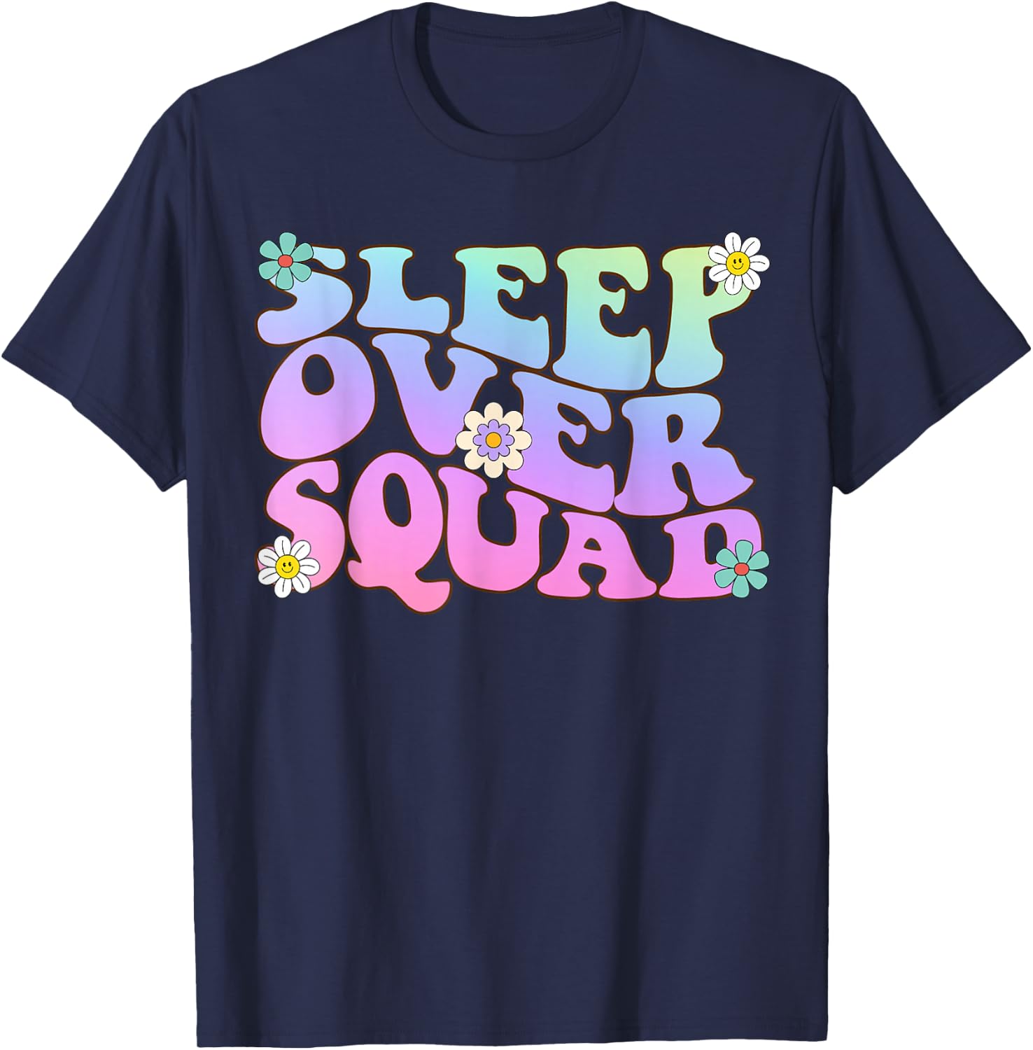 Funny Party Pyjamas Cute Overnight Party Team Sleepover Squad T-Shirt - T-Shirt | Navy