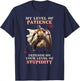 Knight Templar My Level Of Patience Depends On Your Level Of T-Shirt - T-Shirt | Navy
