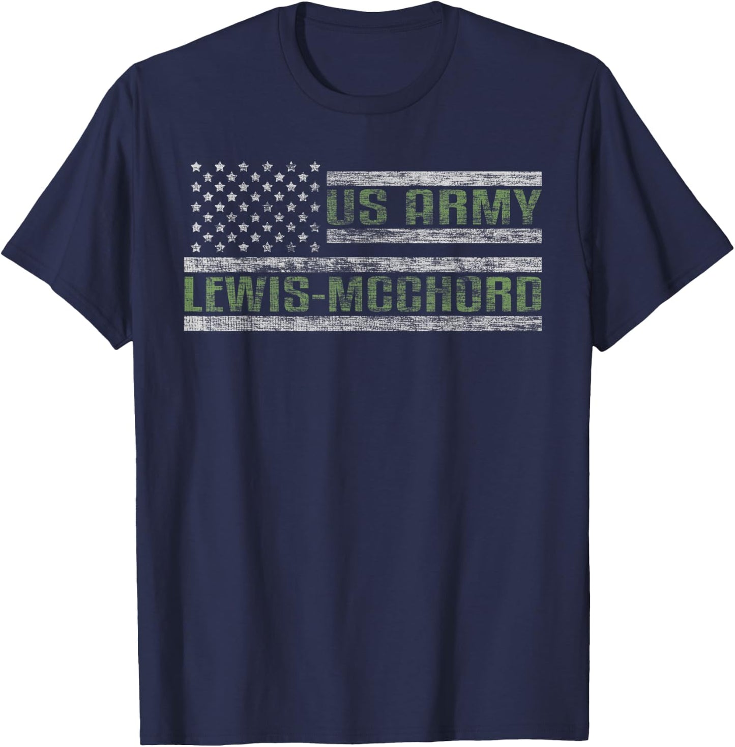 Lewis–McChord US Army Garrison United States Military Base T-Shirt - T-Shirt | Navy