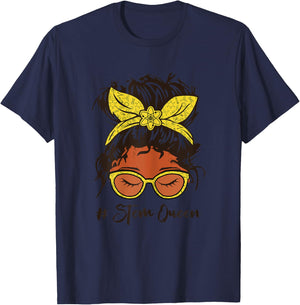 STEM Teacher messy bun Steminist Science Kids T-Shirt - T-Shirt | Navy