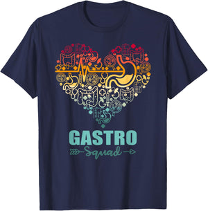 Gastro Squad Heart Funny Gastroenterology Team T-Shirt - T-Shirt | Navy