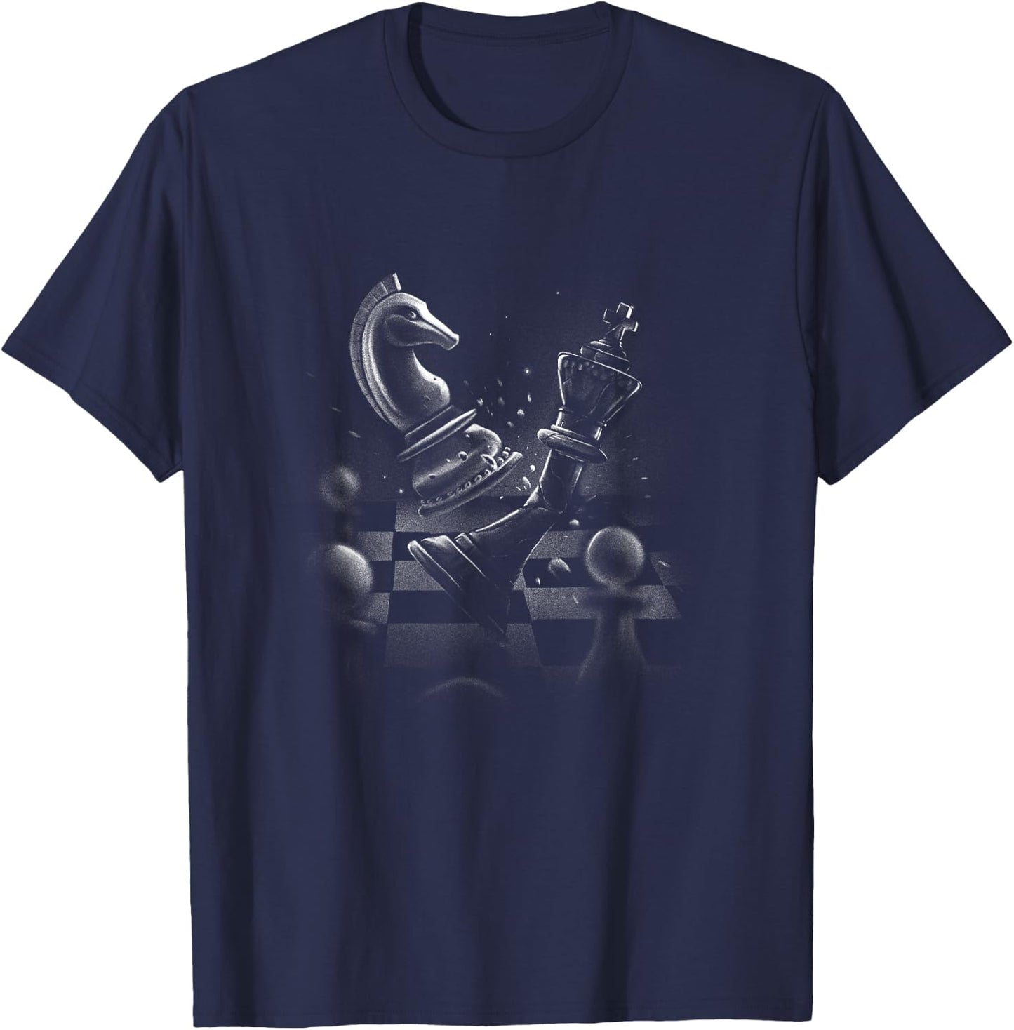 Chess Game Chess Figure Chess Board T-Shirt - T-Shirt | Navy