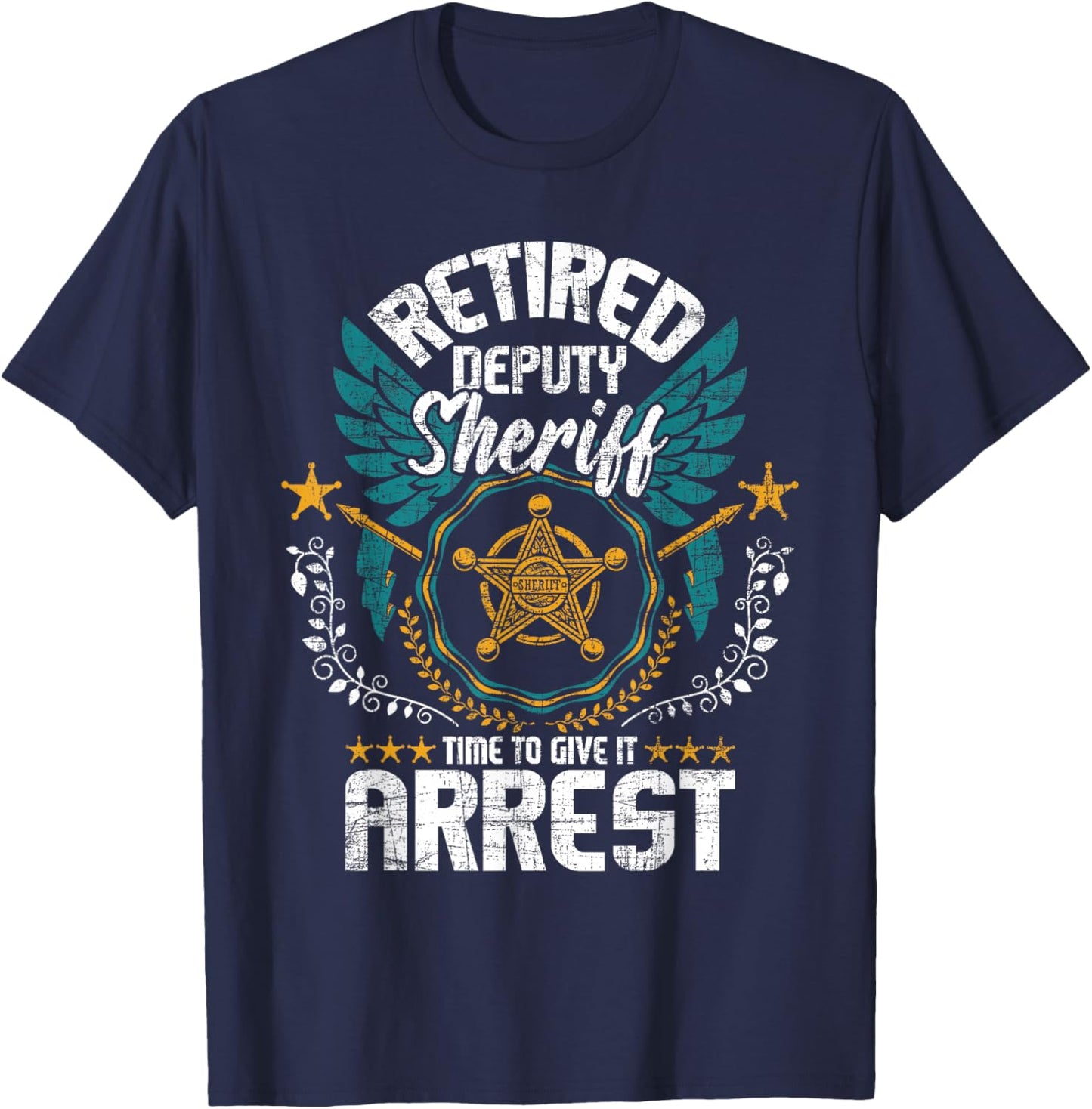 Retired Deputy Sheriff - Retirement Police Officer Patrolman T-Shirt - T-Shirt | Navy